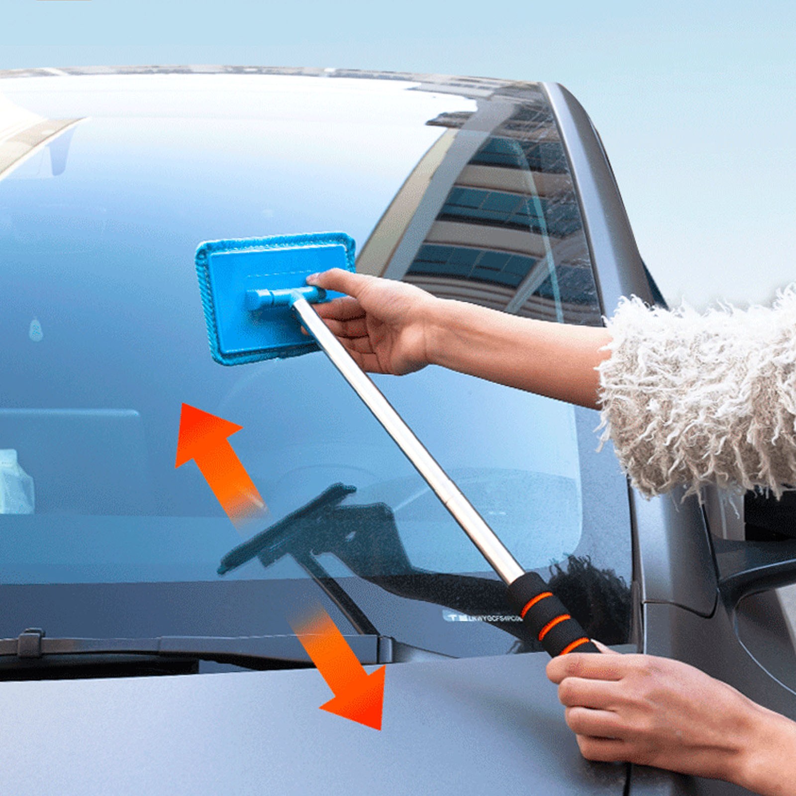 Car Windshield Cleaning Brush Aluminum Alloy Car Window Cleaner Tool For Ca MYVE