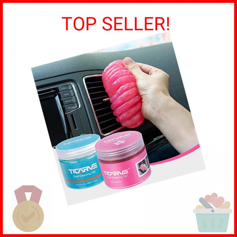 TICARVE 2Pack Cleaning Gel Car Putty Slime for Detailing Putty Detail Tools Car