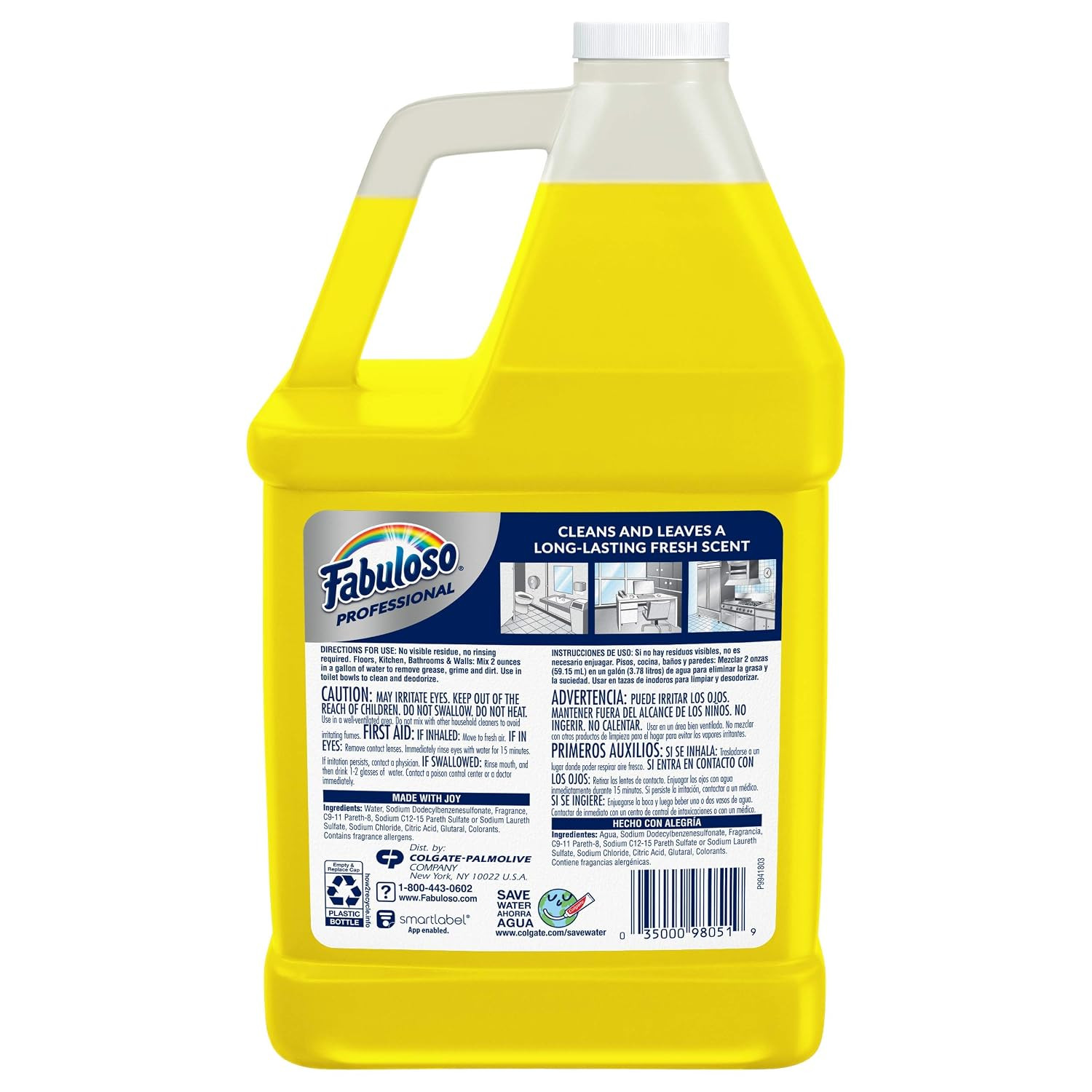 FABULOSO Professional All Purpose Cleaner & Degreaser, Lemon, Concentrated Formu