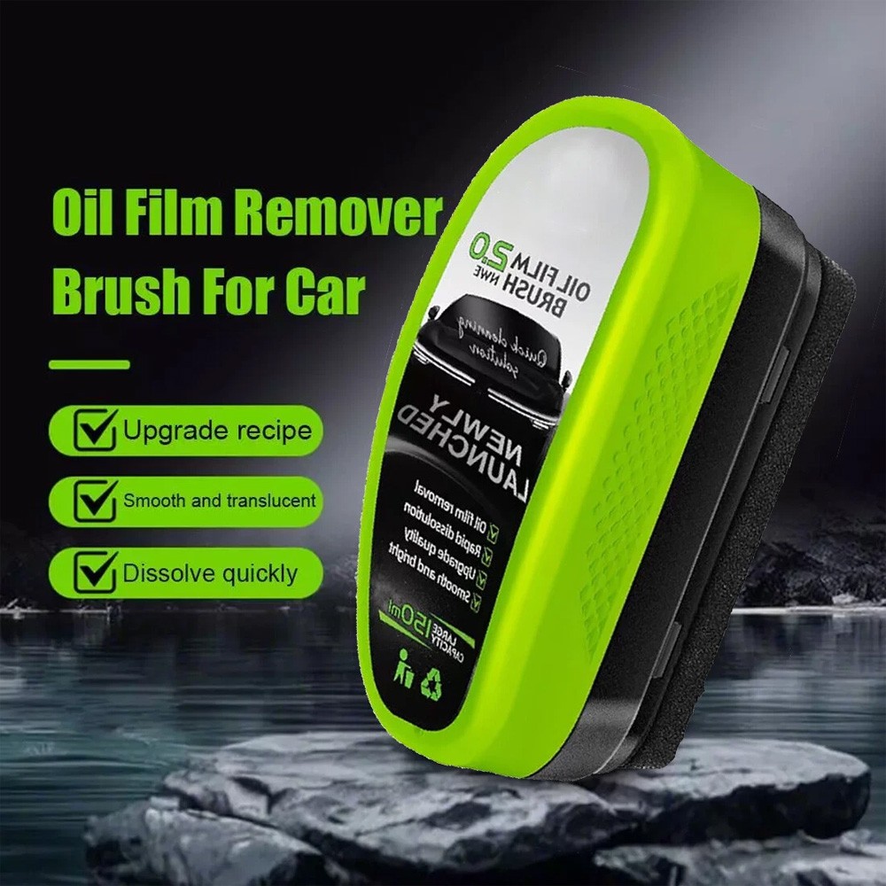 3PCS 2026 New Automotive Oil Film Cleaning Brush Clear Vision Glass Cleaner