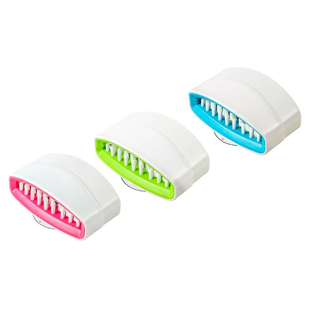 3-Pack Removable Cleaning Brush Set with Suction Cup for Kitchen Sink Cutlery…
