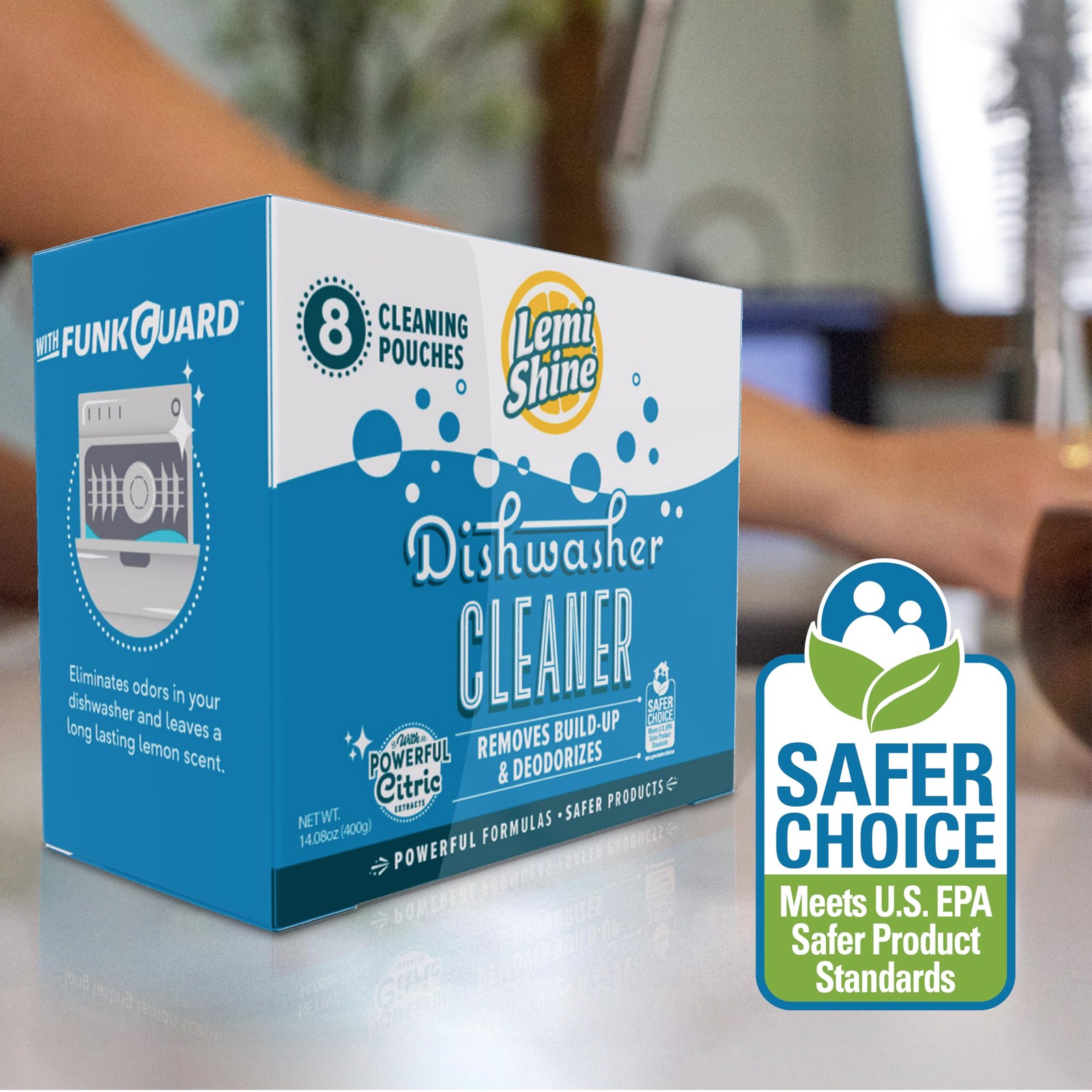 Natural Dishwasher Cleaner – Hard Water Citric Acid Cleaning Powder – Lemon S…