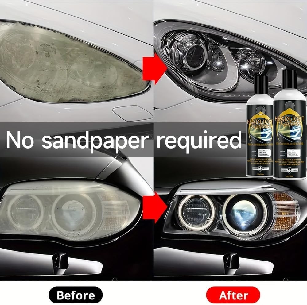 Headlight Repair Kit Restore Yellow Oxidized Headlights Car Truck Motorcycle