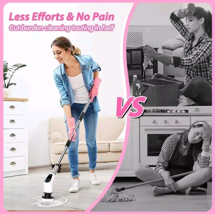 Dovety 9 In 1 Electric Spin Scrubber Cordless Cleaning Brush Scrubber CB-02