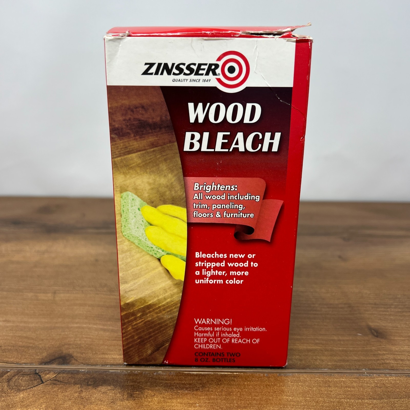 Zinsser 300451 Wood Bleach Part A & Part B 8 Ounce Each New in Box