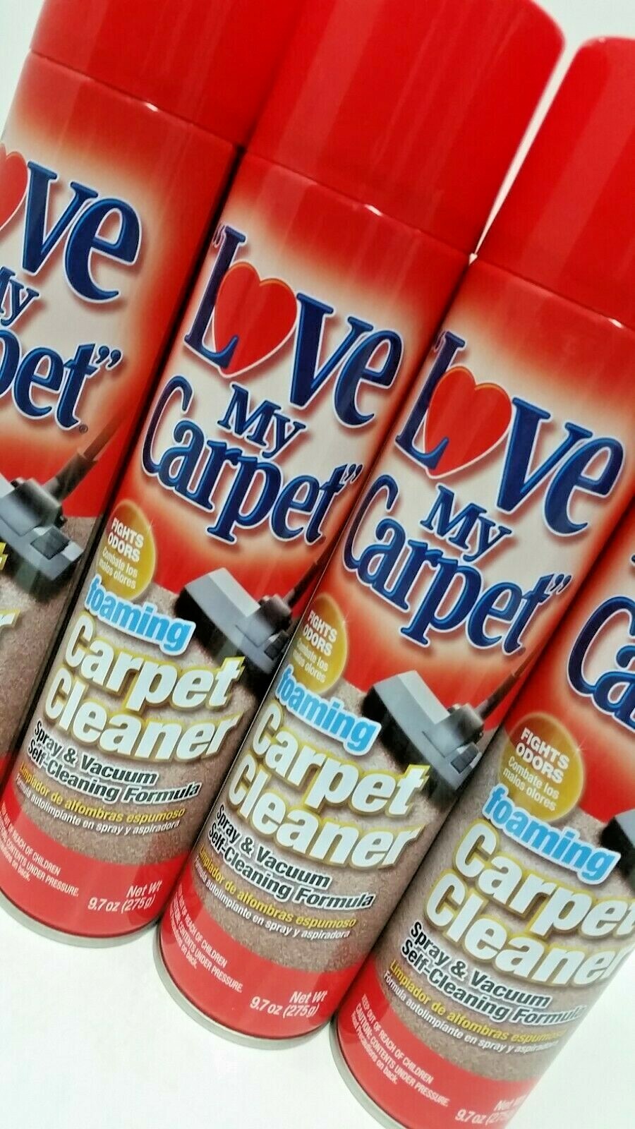 ( LOT 10 ) Love My. Carpet Foaming Cleaner, Fights Odor, Spray & Vacuum 9.7 OzEa