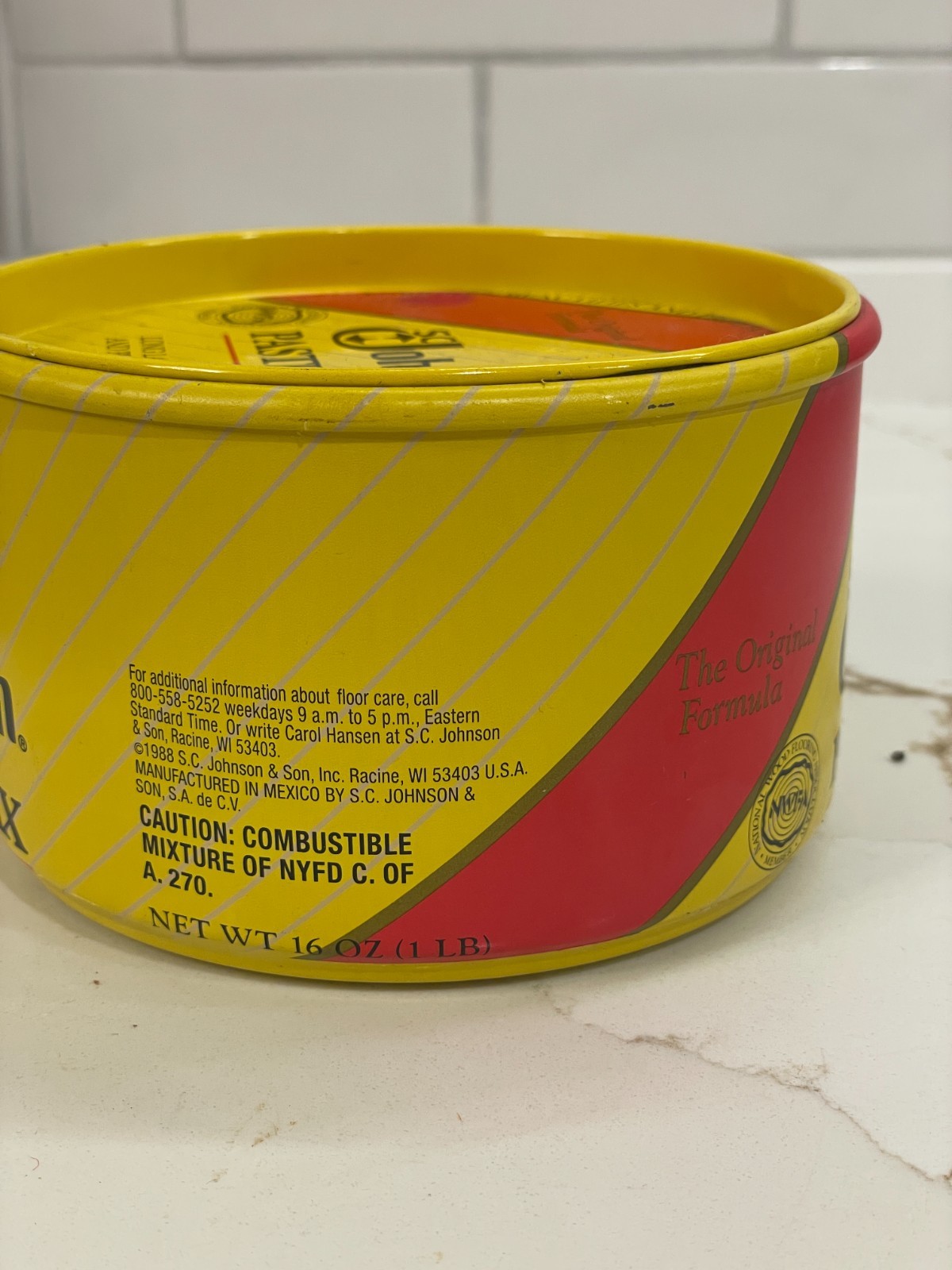 SC Johnson Paste Wax Original Formula Shine Protection 16 oz 1 lb 100% New OS