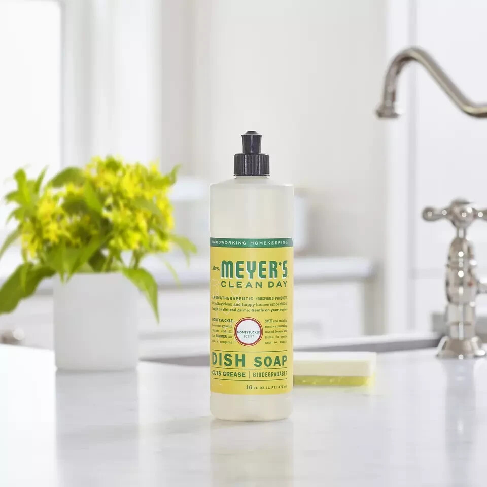 ( 2 ) Mrs. Meyer’s Clean Day Liquid Dishwashing Soap 16 oz Each Honeysuckle NEW