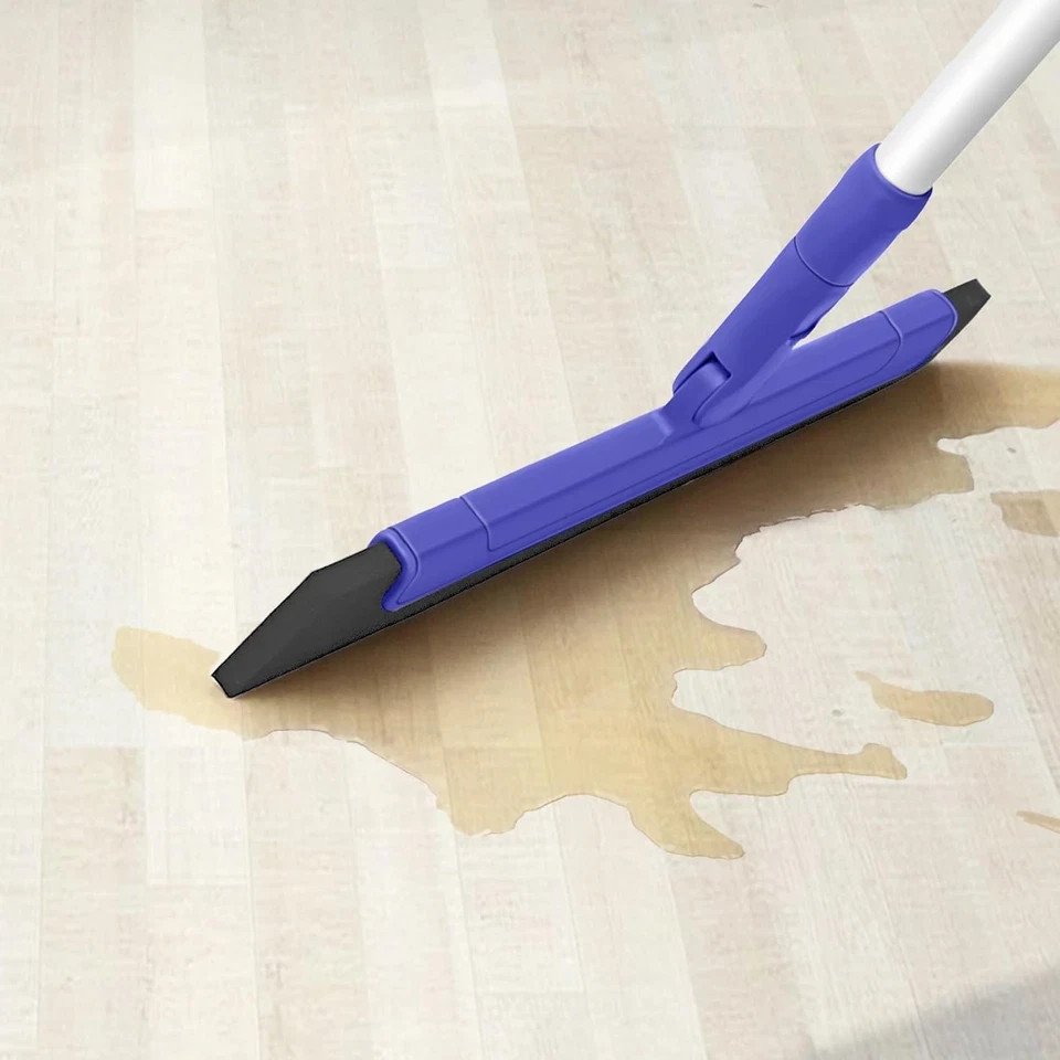 Floor Squeegee with 180° Rotating Head, EVA Foam Blade Squeegee for Floor with A