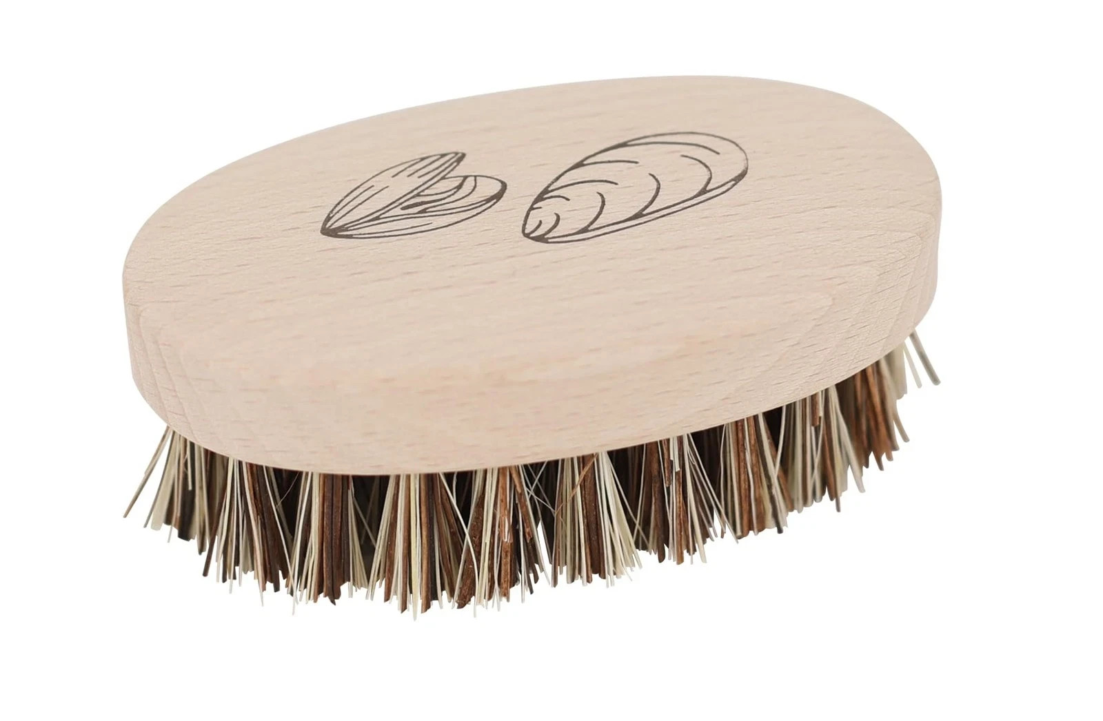 REDECKER Mussel Brush with Beechwood Handle, 3-3/4-Inches, Set of 2 – Brush f…