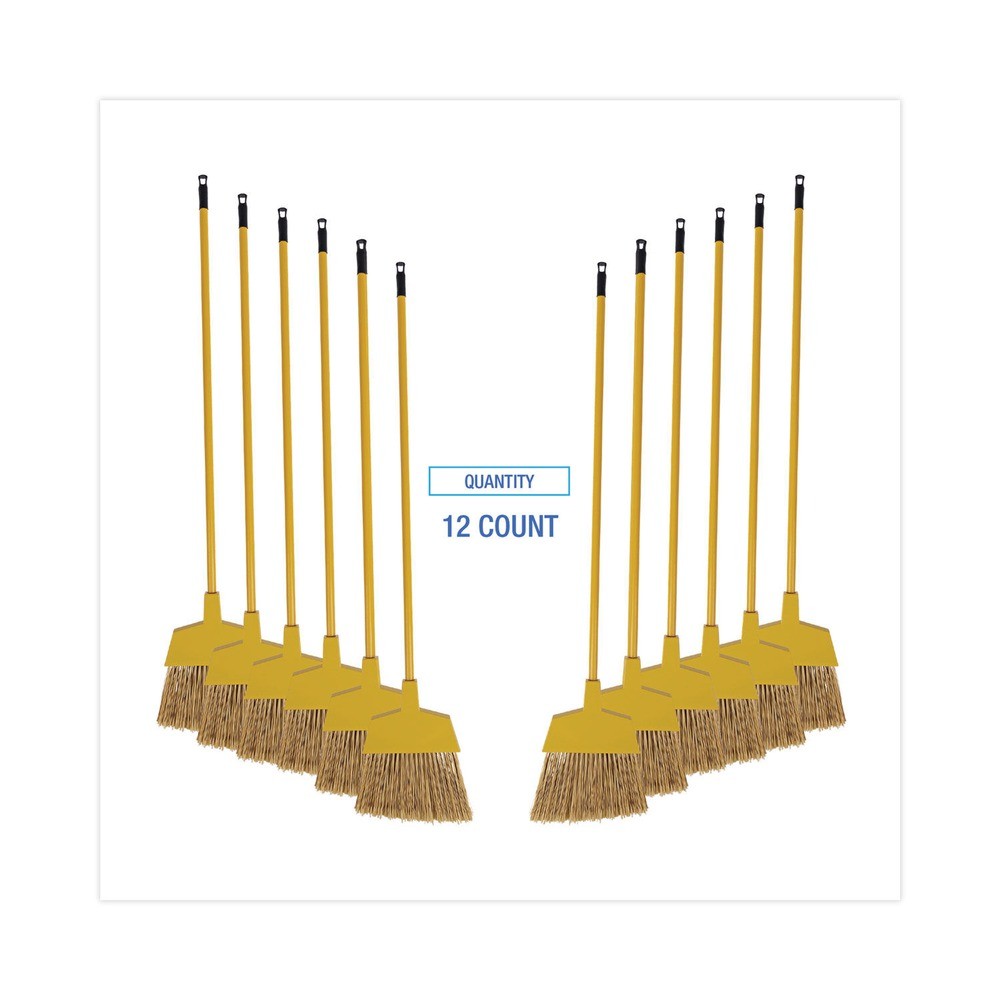 Boardwalk 932M 53″ Handle Poly Bristle Angler Broom – YEL (1-Dozen) New