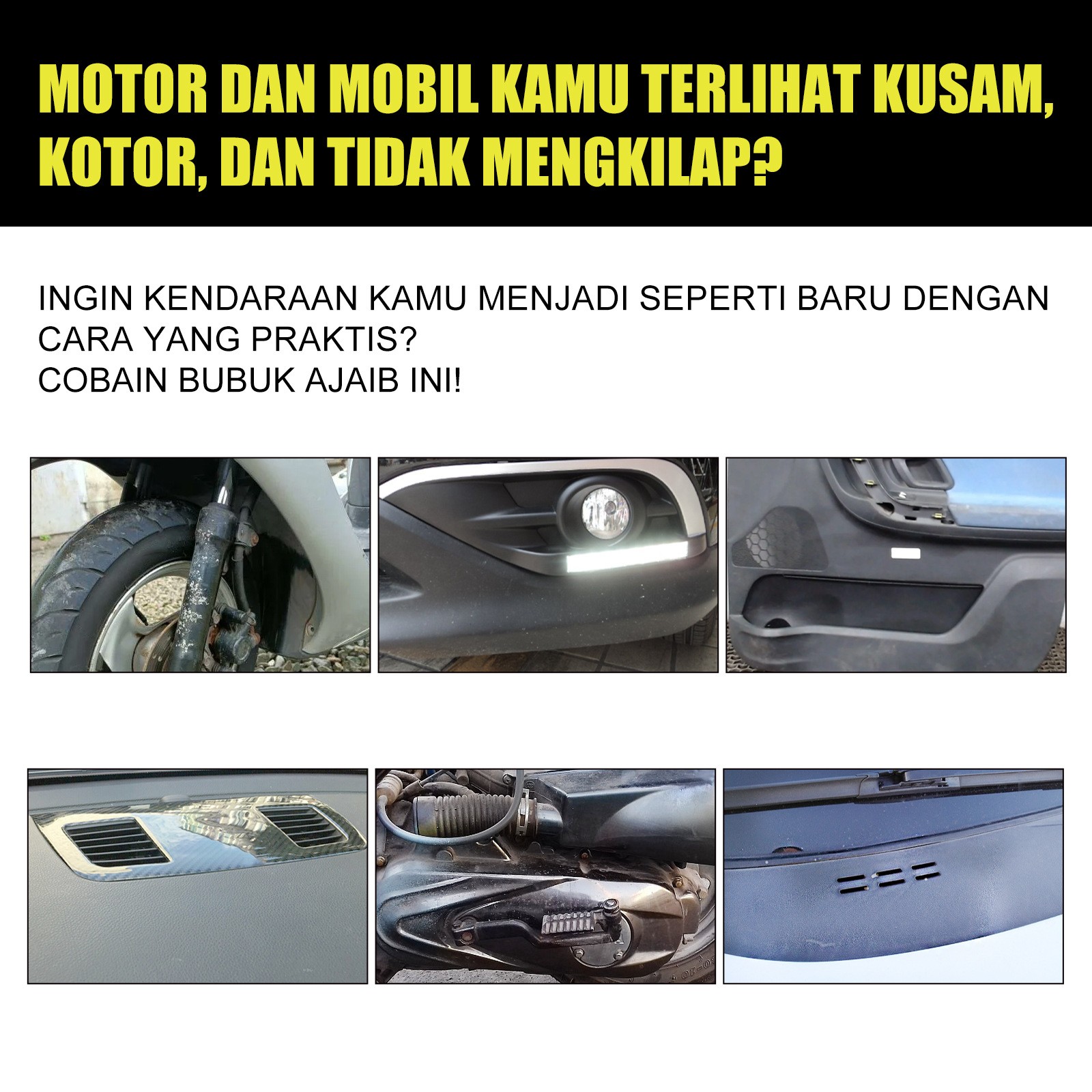 Plastic Restorer for Car & Motorcycle – Trim & Dashboard Restorer