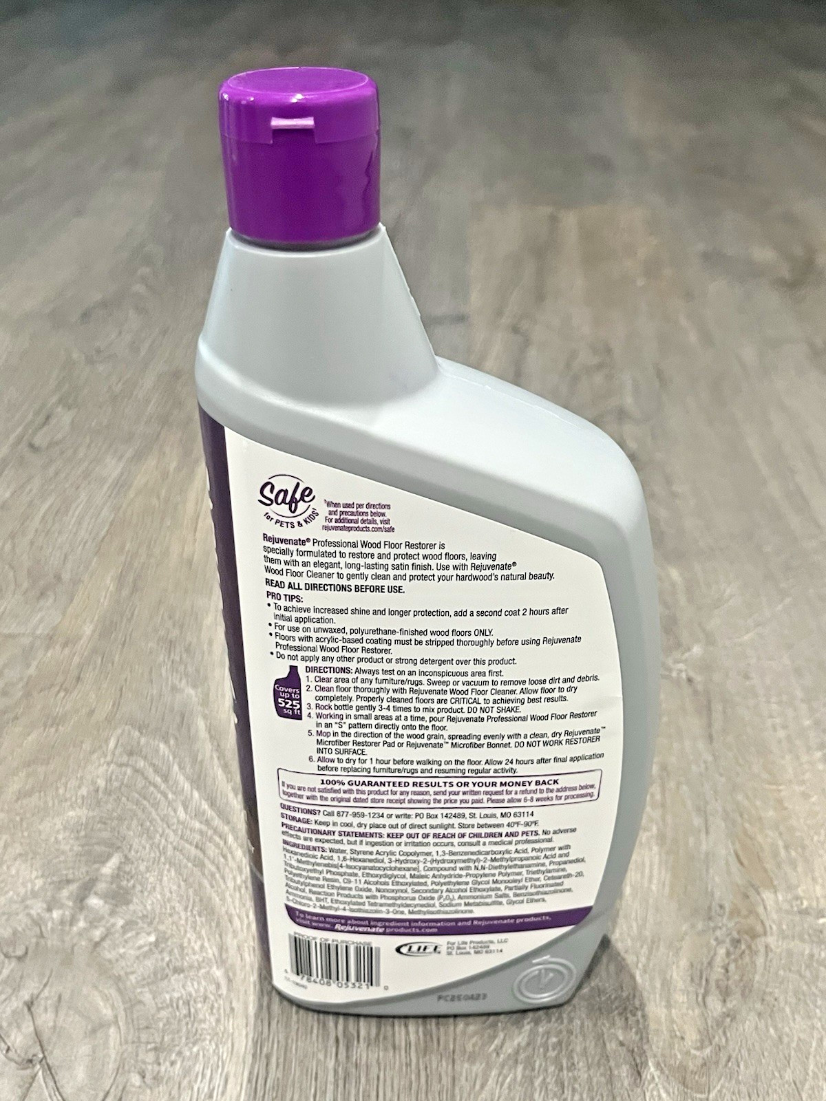 Rejuvenate Professional Wood Floor Restorer 32oz Satin with Microfiber Pad