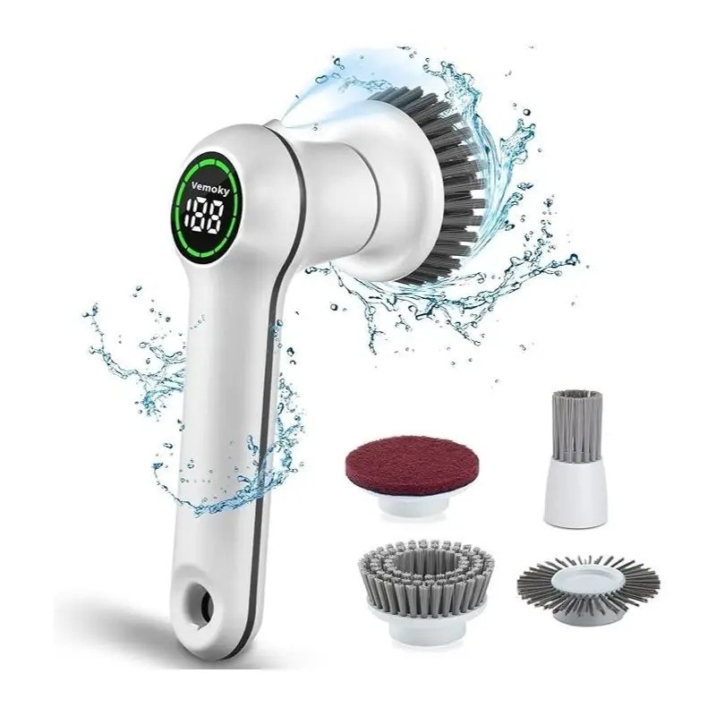 2024 5 Heads Electric Handheld Cordless Rechargeable Spinning Power Scrubber US