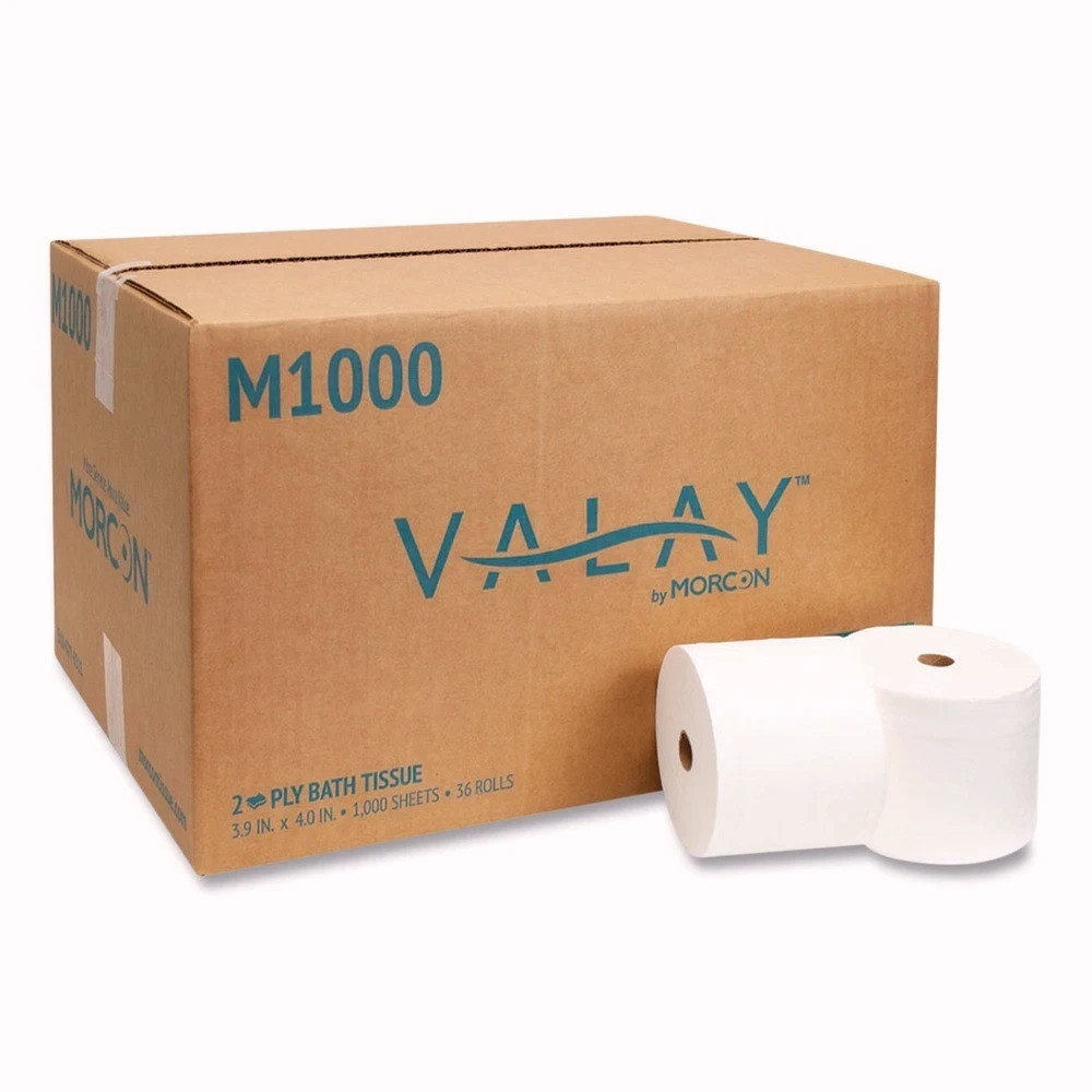 Morcon Paper M1000 2-Ply Septic Safe Small Core Bath Tissue – White (36/CT) New