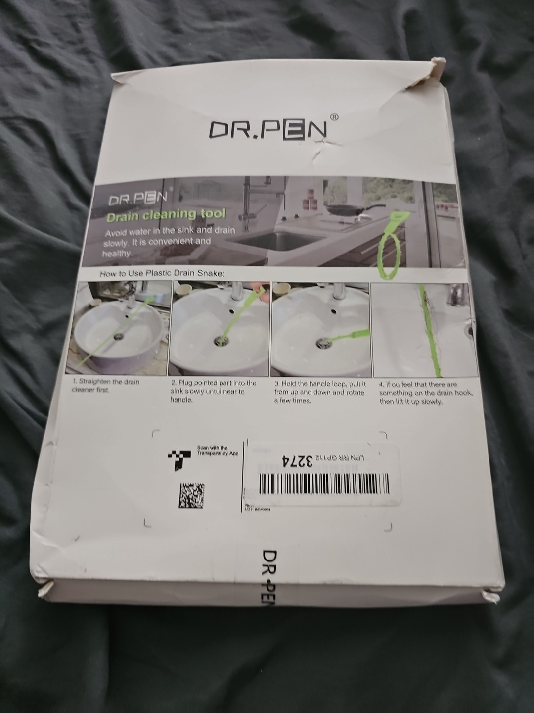 Dr.Pen Drain Cleaning Tools 2 In 1 Extending Grabber / Clog Puller NEW OPEN BOX