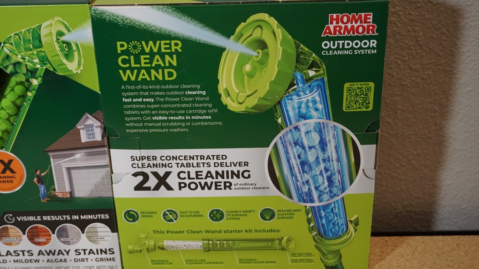 2x Home Armor Power Clean Wand Outdoor Cleaning System Blasts Mold Mildew Algae