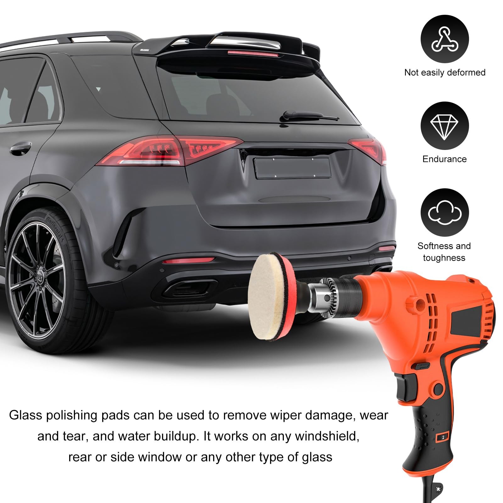 10 PCS Glass Polishing Kit, Windscreen Glass Scratch Removal Kit with 100g Ce…