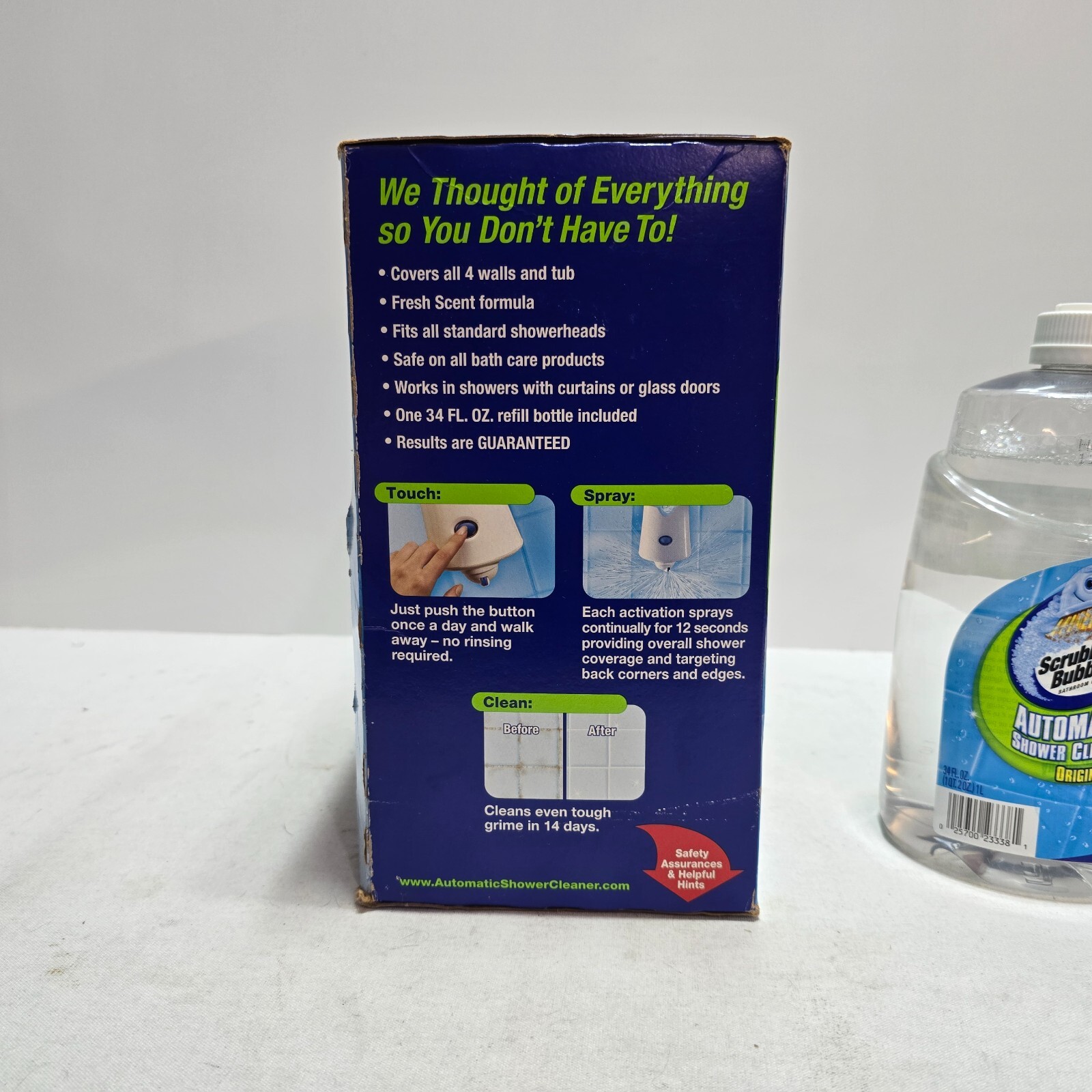 Scrubbing Bubbles Automatic Shower Cleaner Kit Dual Spray w Solution + Refill