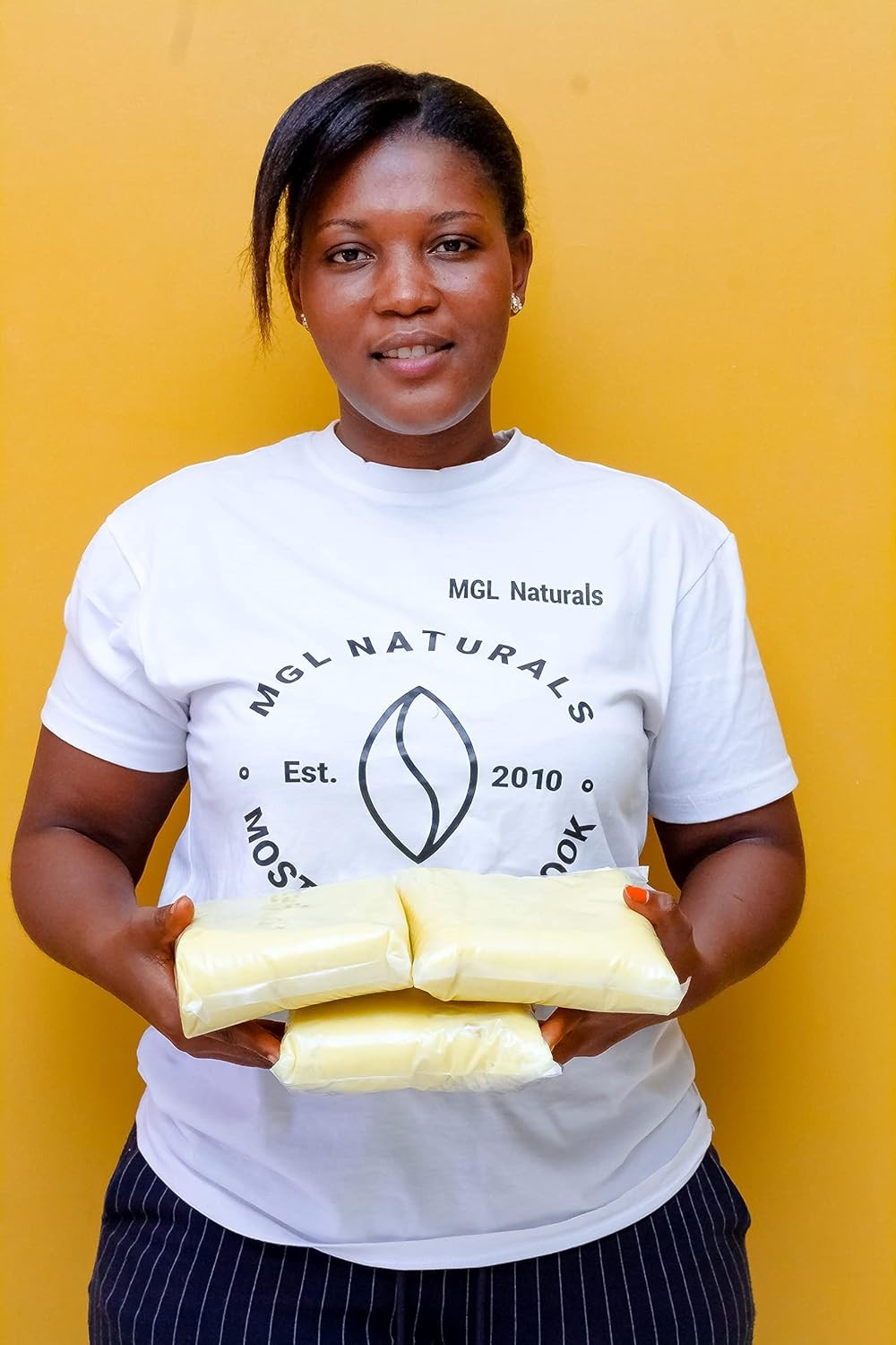 MGL Naturals Raw African Shea Butter Ivory 5 lb, 100% Pure and Unrefined. Nour