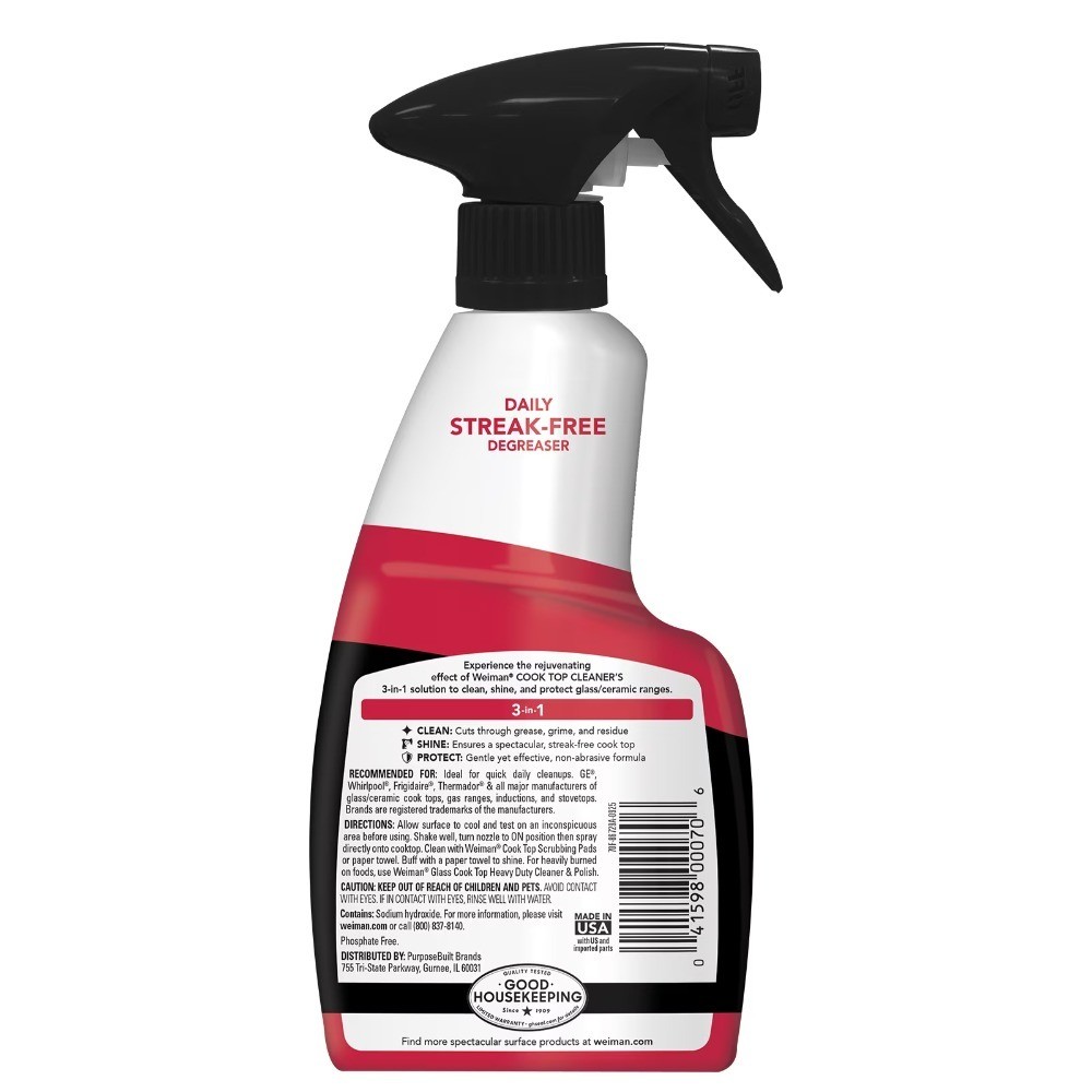 Daily Cooktop Cleaner Spray for Easy Cleaning and Streak-Free Shine, 12 fl oz