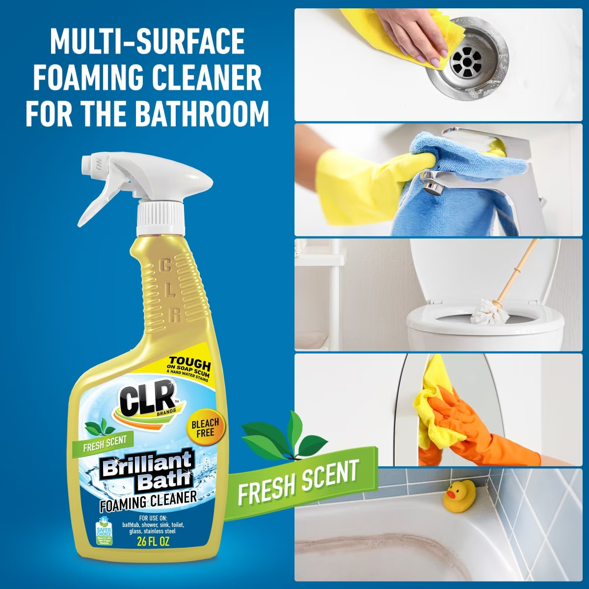 CLR Brilliant Bath Foaming Multi-Surface Cleaner, Fresh Scent, (4 Pack)FREE SHIP