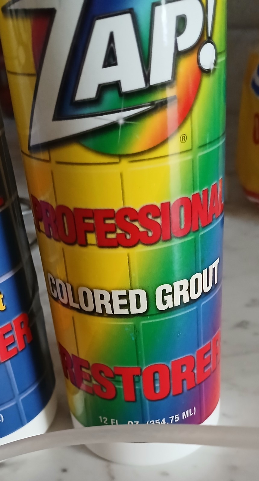 ZAP! Professional Tile Grout Cleaners Restorers New 3 Piece 12 oz Each