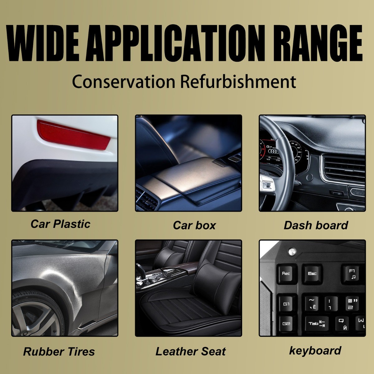 Car Plastic Restorer Cleaner Dashboard Interior Shine UV Protection Renew