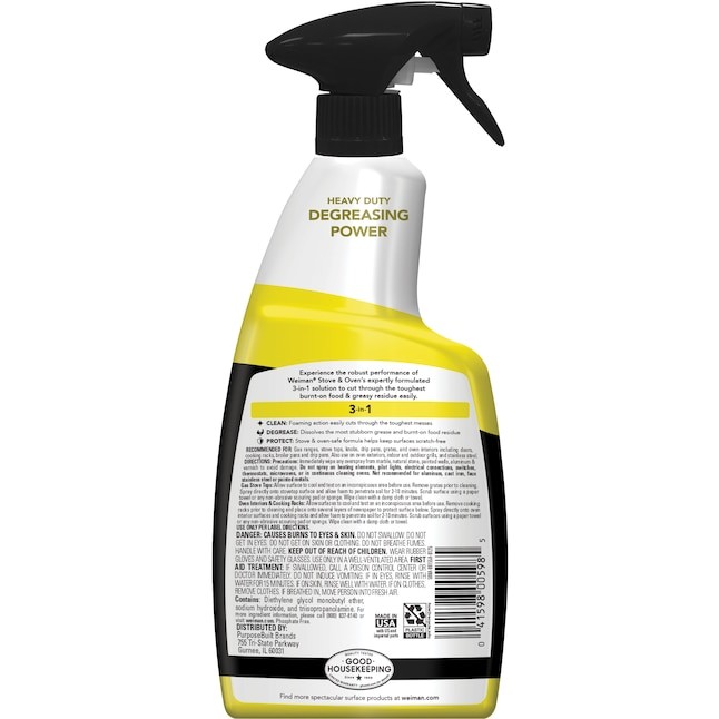 Weiman Products 3-in-1 Clean + Degrease + Protect Stove and Oven 24 Fluid ounce