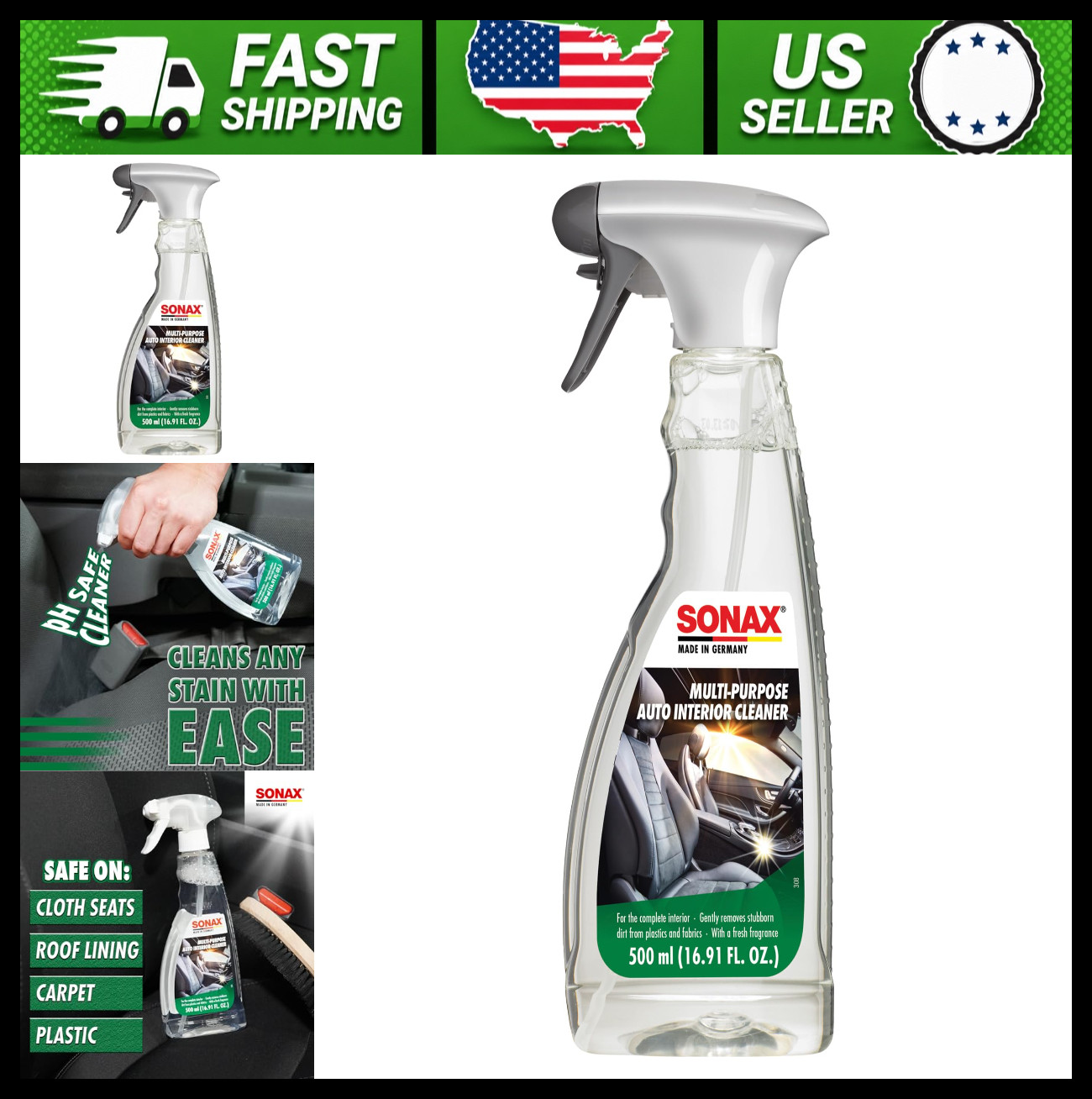 SONAX Multi-Purpose Interior Cleaner Stain Remover & Deodorizer 500ml