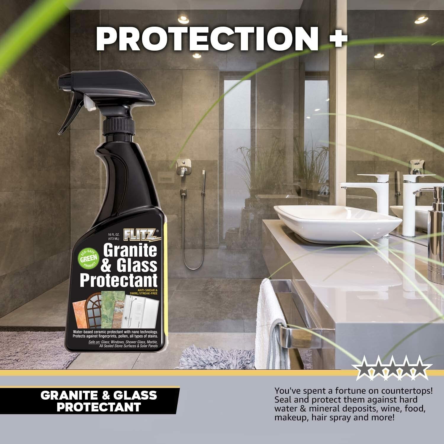 Flitz Granite & Glass Protectant 16oz/473ml Spray Bottle GRX22806 (SEE VIDEO)