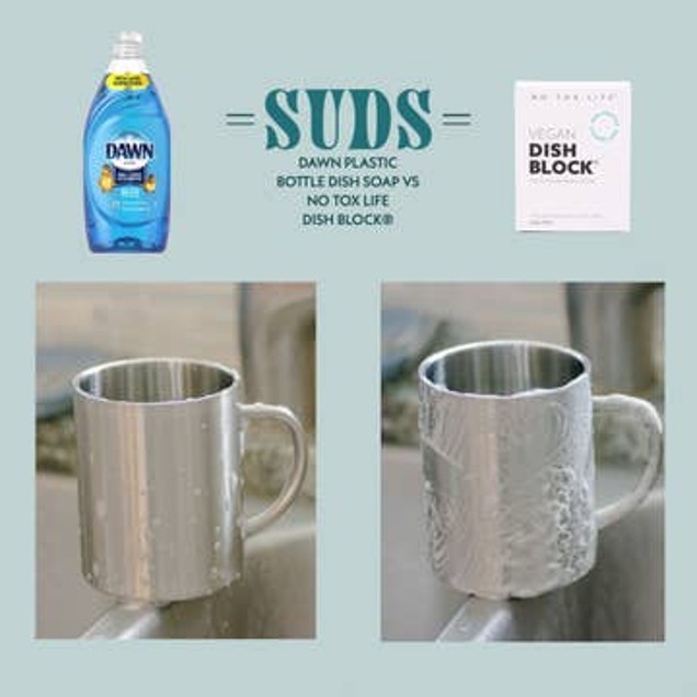DISH BLOCK – Free of Dyes and Fragrance – Zero Waste Dish Soap NO TOX LIFE