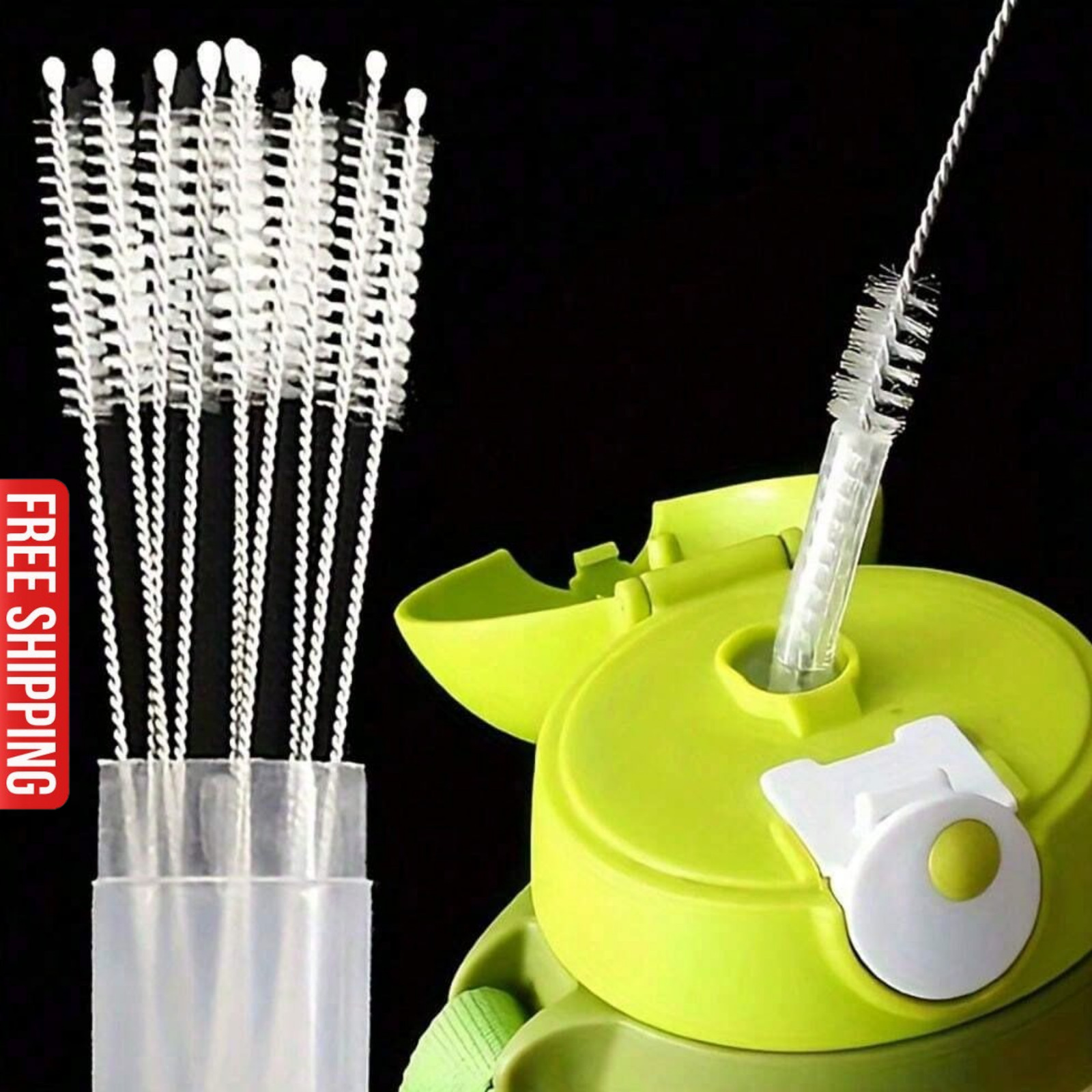 5PCS Long Straw Cleaning Brush Set Reusable Cleaner for Water Bottles Tumbler US