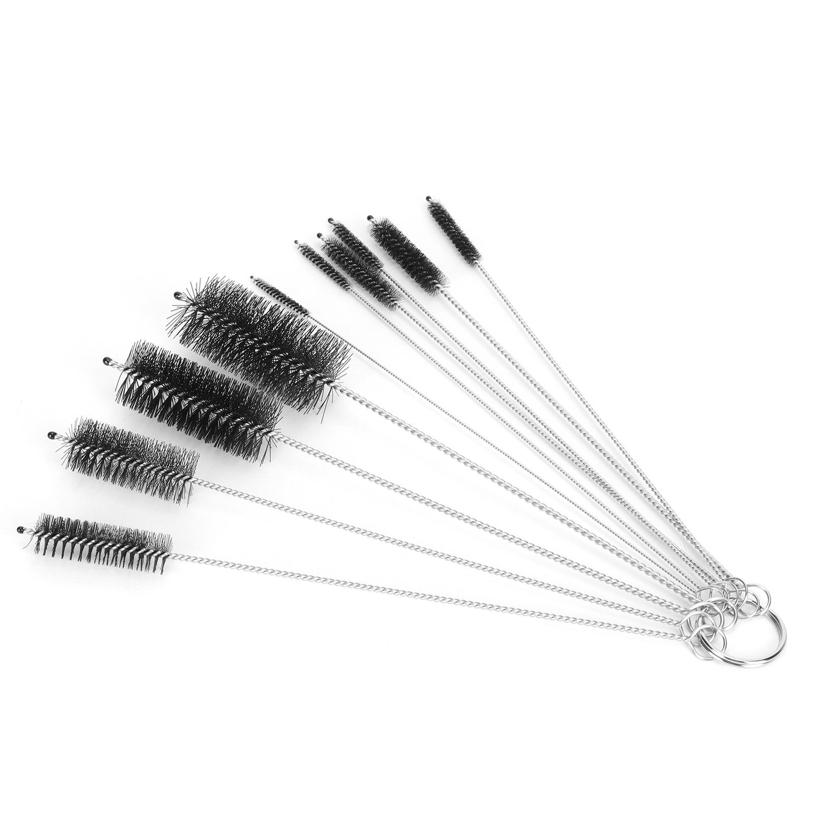 10Pcs Coffee Machine Brush Cleaner Stainless Steel Nylon Bottle Cleaning Brus US
