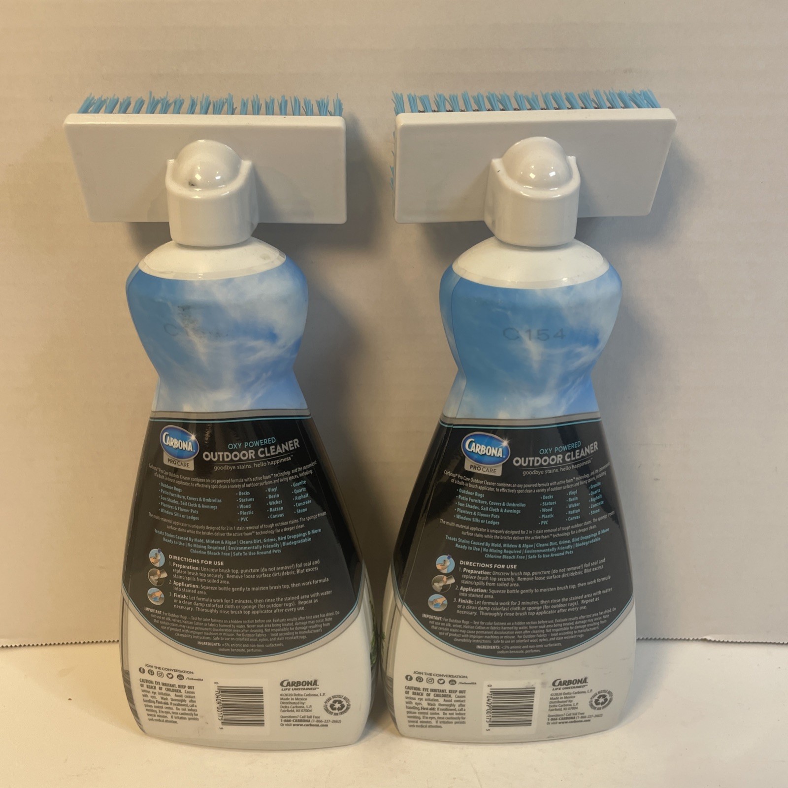 Carbona Outdoor Cleaner Unisex 22oz Blue Pro Care Oxy Powered 2 Pack Active Foam