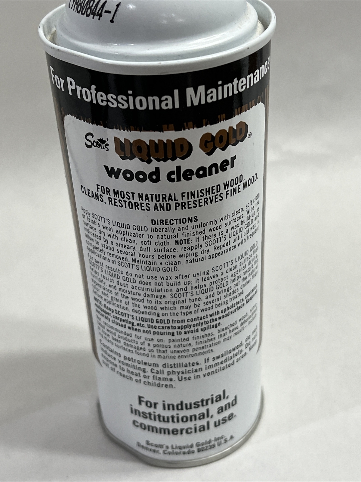 Vintage Scott’s Liquid Gold Wood Cleaner & Preservative Pourable Top Non Aerosol