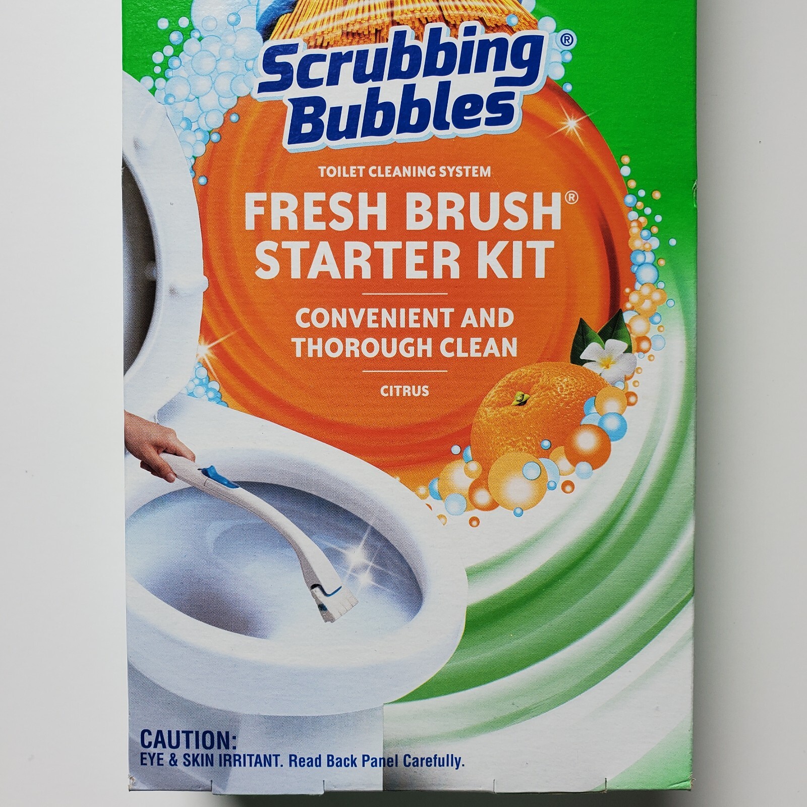 Scrubbing Bubbles Fresh Brush Disposable Toilet Starter Kit System Citrus Scent