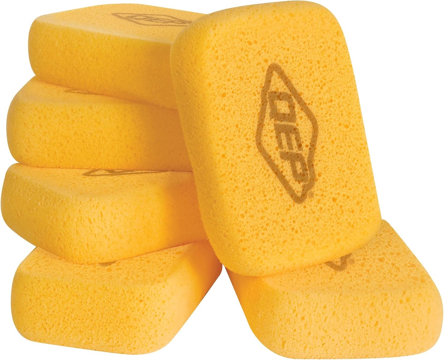 Large Grouting Sponge QEP 7.5×5.5 Inch Yellow 6 Pack Cleaning
