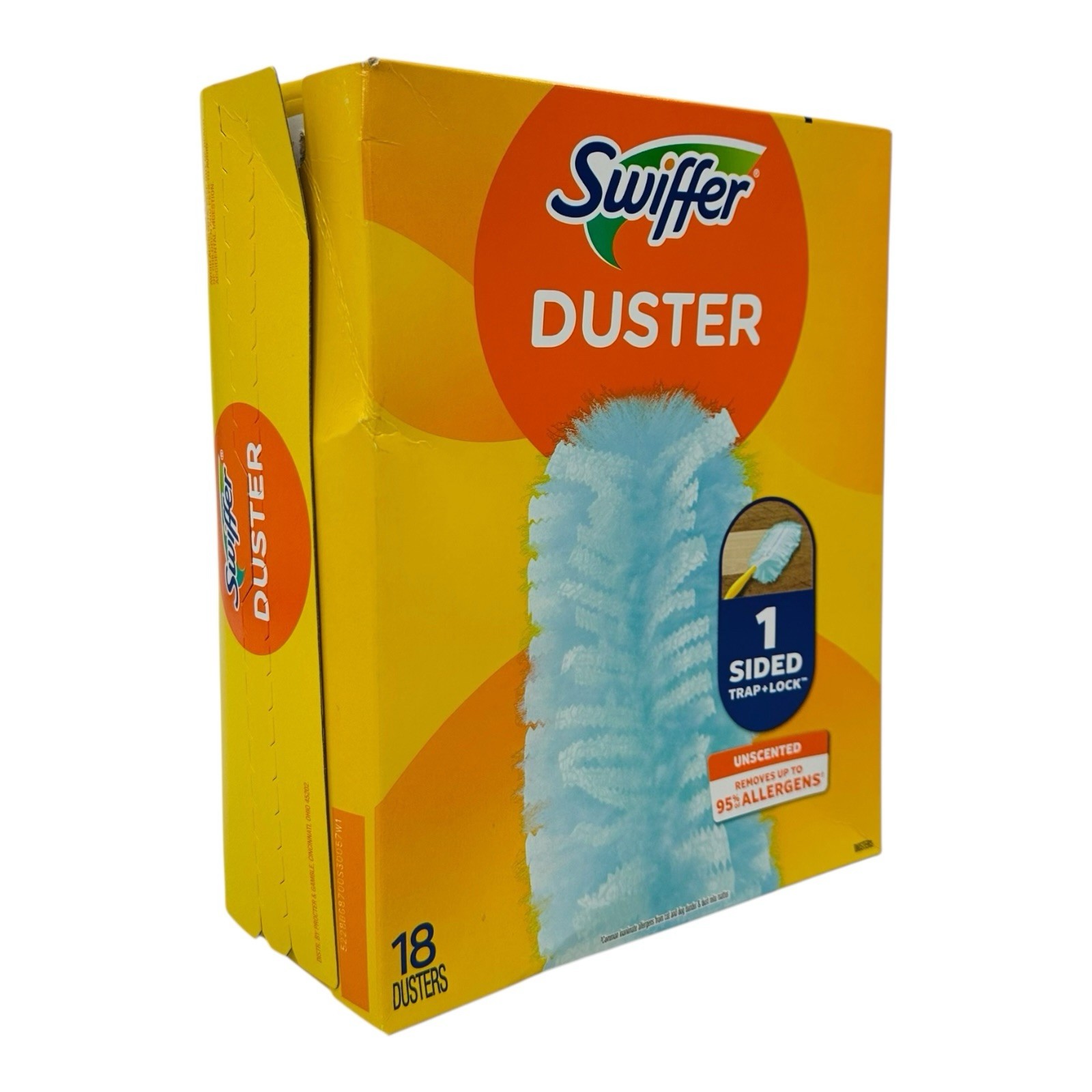 18 Dusters Swiffer Duster Refills 1-Sided Trap + Lock Unscented-Sealed Box