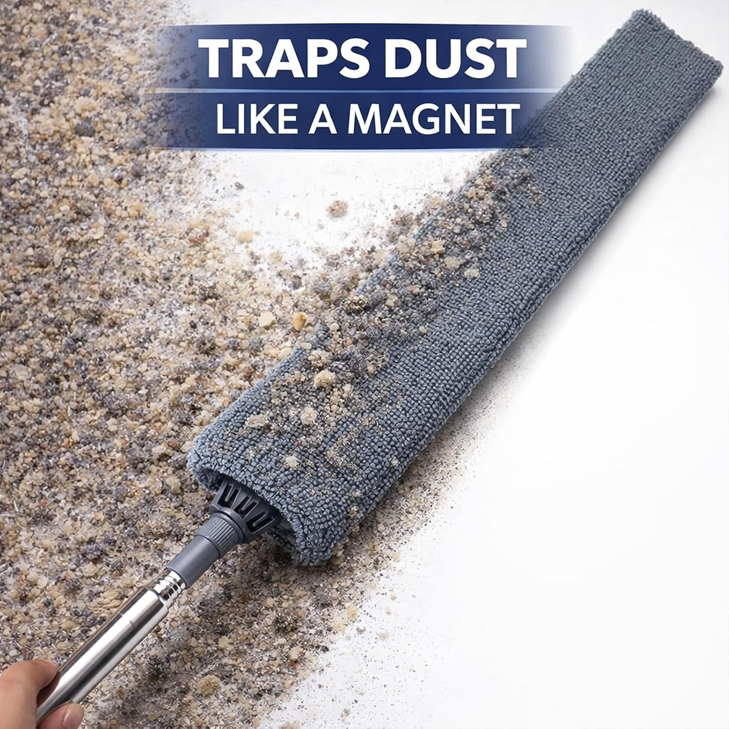 Extendable Gap Dust Cleaner with Microfiber Cloths for Under Appliances