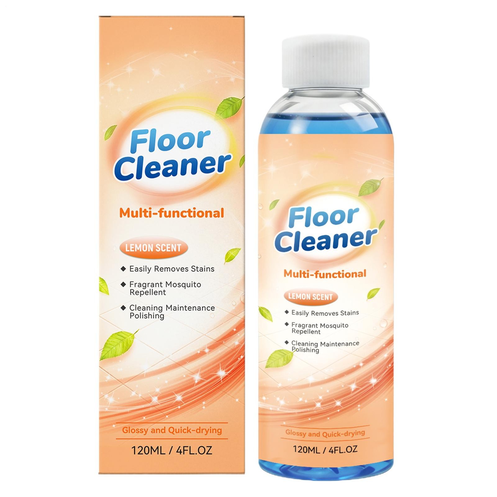 Floor Cleaner for Mopping 120ML Lemon Scent Degreaser Quick-Dry Gnat