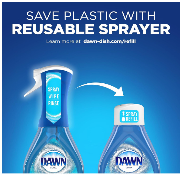 Dawn Powerwash Dish Spray Starter Kit + 3 Refills Fresh Scent 64 fl oz