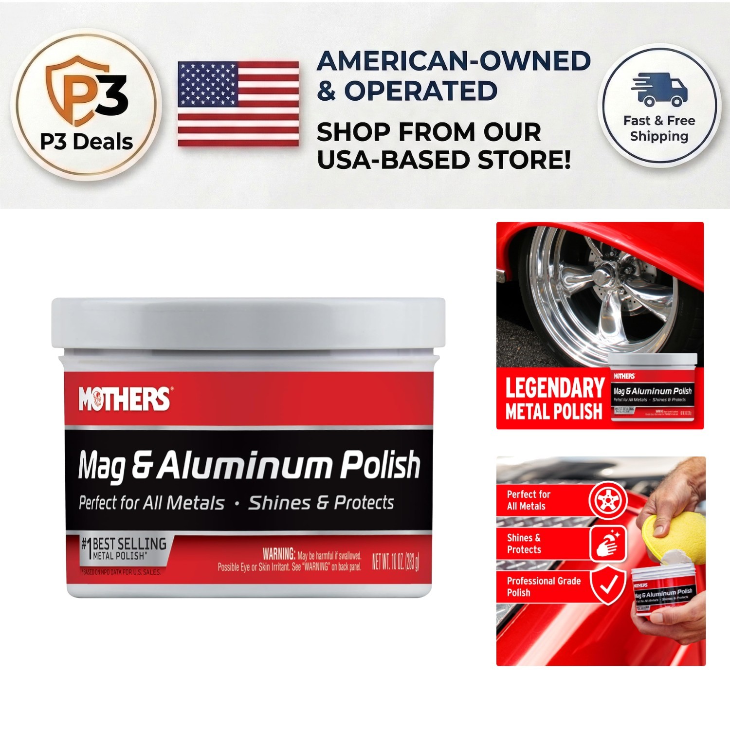 Mag & Aluminum Polish, 10 oz – Easy Application for Brilliant Metal Care
