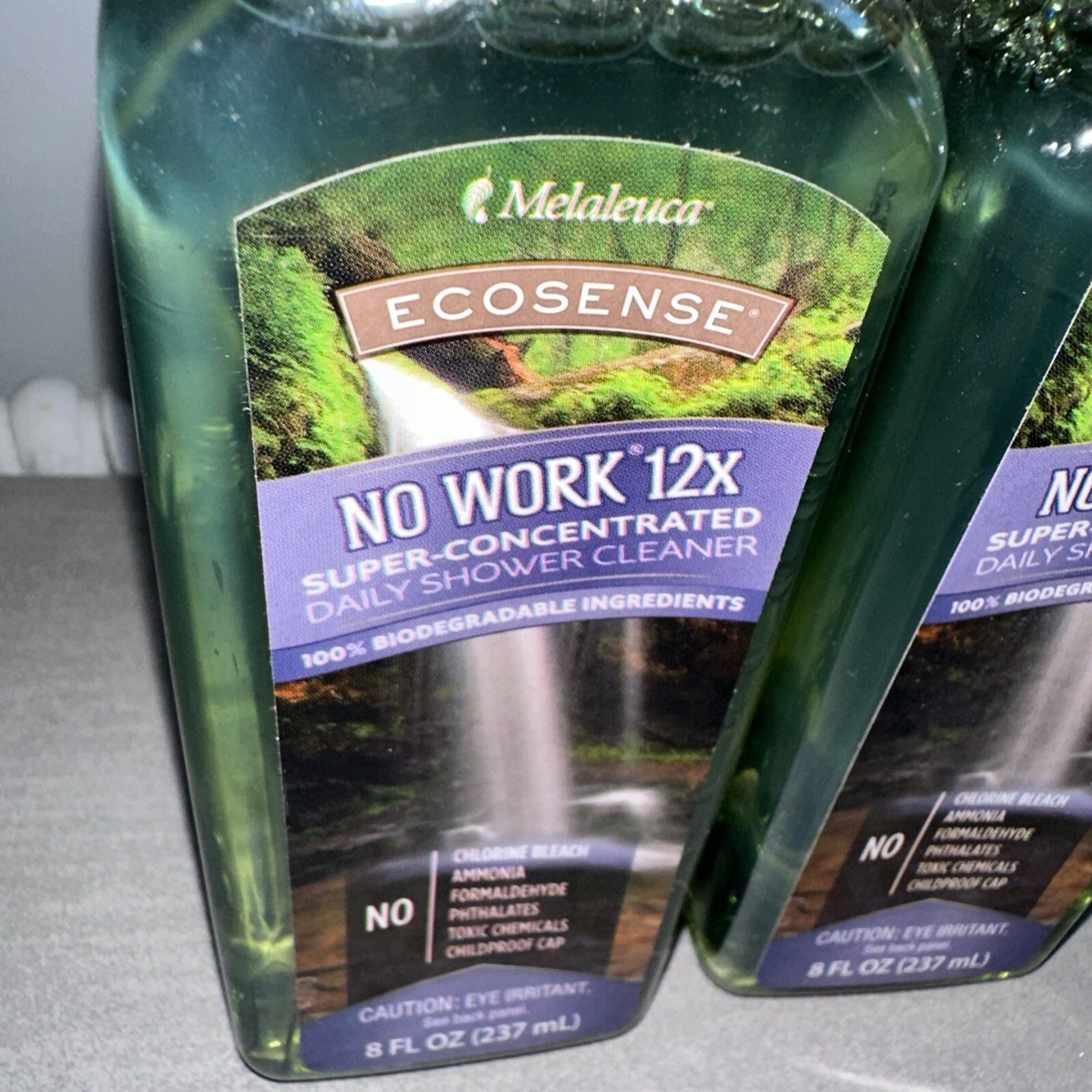 2- 8 Oz bottles Melaleuca Eco Sense , Shower Cleaner 12x , Super Concentrated