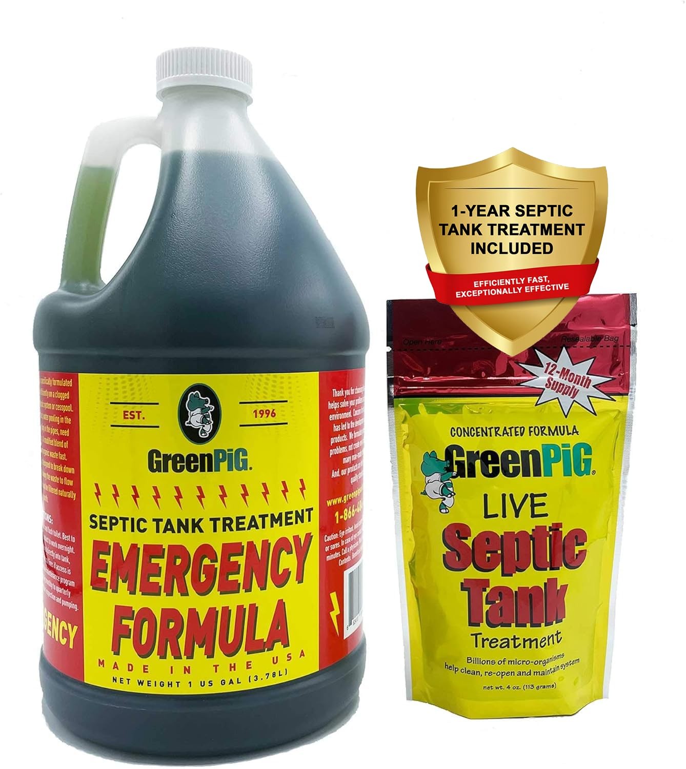 Green Pig 1 Gallon Drain Field Cleaner Septic Safe