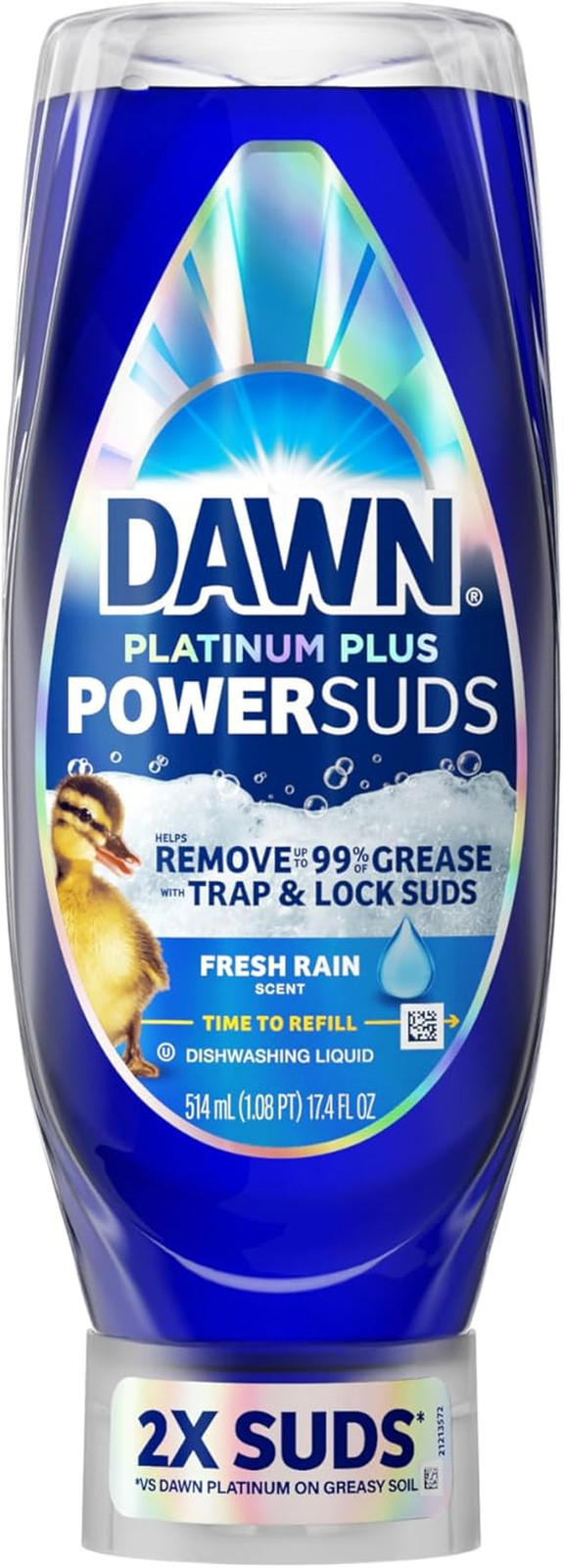 Platinum plus Powersuds Liquid Dish Soap, 17.4 Oz. Ez-Squeeze Bottle