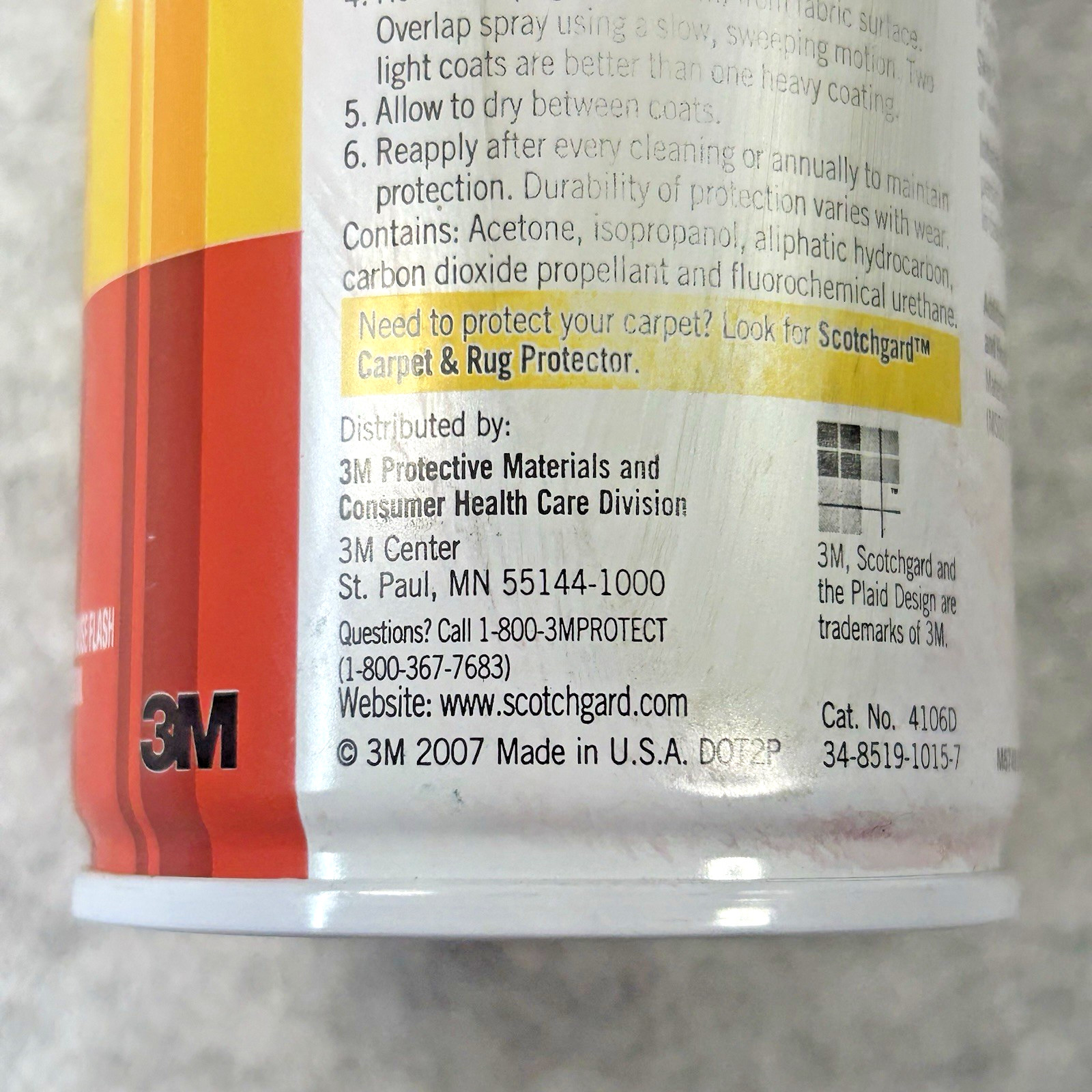 Scotchgard Fabric & Upholstery Protector, 95-100% Full, Discontinued (2007)