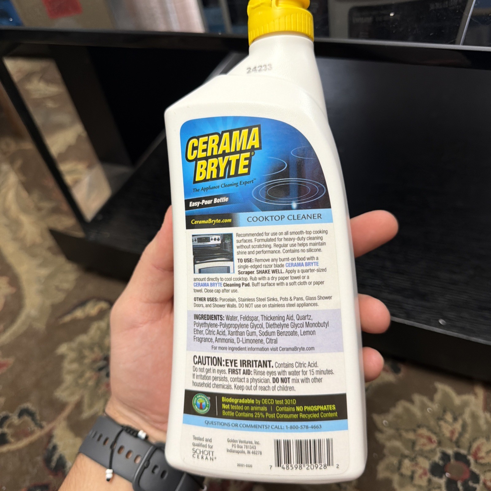 NEW Cerama Bryte Cooktop & Stove Top Cleaner Glass-Ceramic Surfaces 28 OZ
