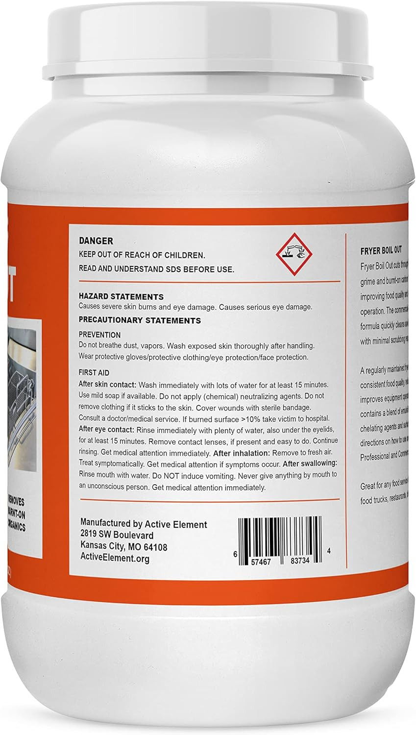 Fryer Cleaner – 8-Lbs – Fryer Boil Out – Contains 21 Cleanings – Concentrated Po