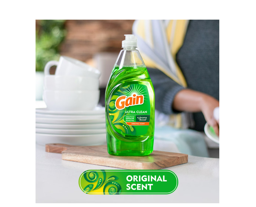3 PACK Gain Ultra Dishwashing Liquid Dish Soap, Original Scent, 90.0 fl oz